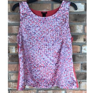 Ann Taylor Women’s Multicolored Coral Print Sleeveless Top Size Large